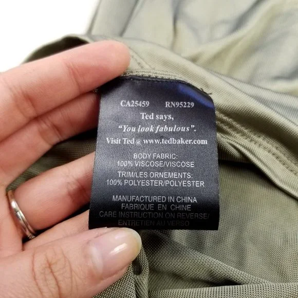 TED BAKER LONDON | Simian Sequin Detail Top Khaki - Picture 8 of 13